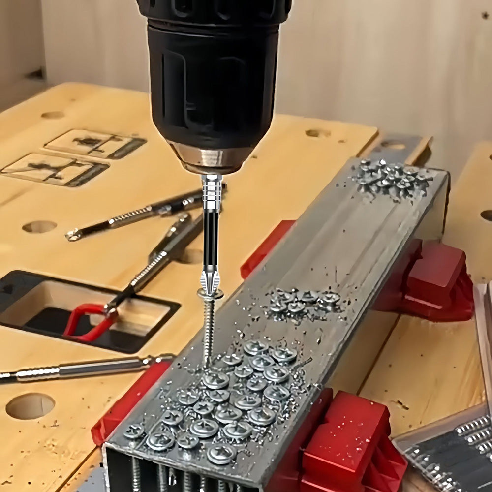 6Pcs High Magnetic Impact-Resistant Slip-Resistant Phillips Screwdriver Drill Bit Set (0.98 / 1.97 / 2.56 / 2.76 / 3.54 / 5.91 in)