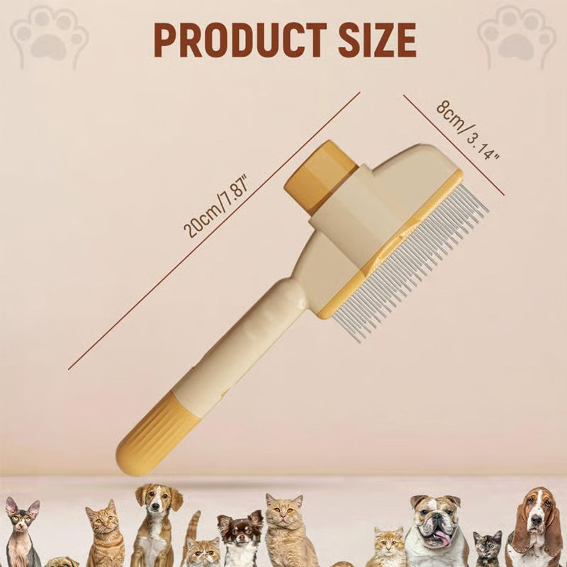 Self-Cleaning Pet Flea Comb & Grooming Brush
