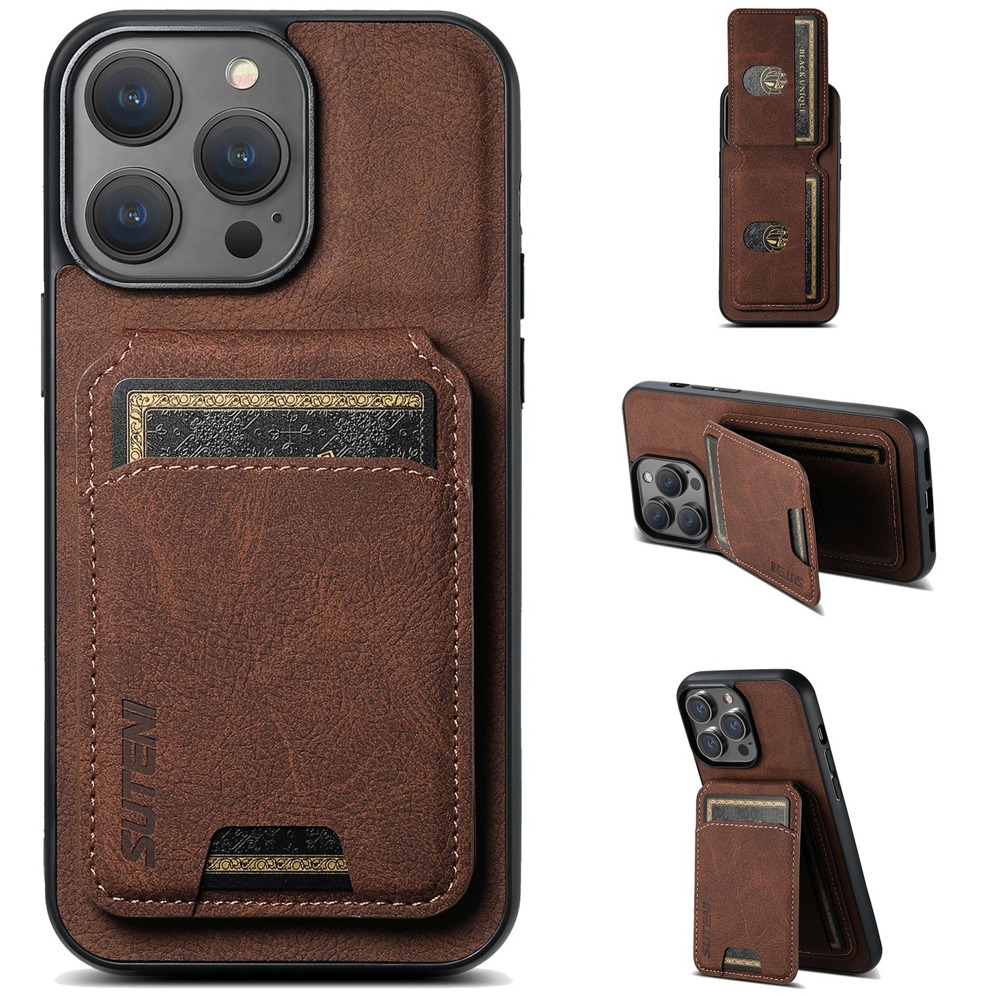 Suitable for iPhone 13/14/15/16 Series Magnetic Card Holder Protective Case