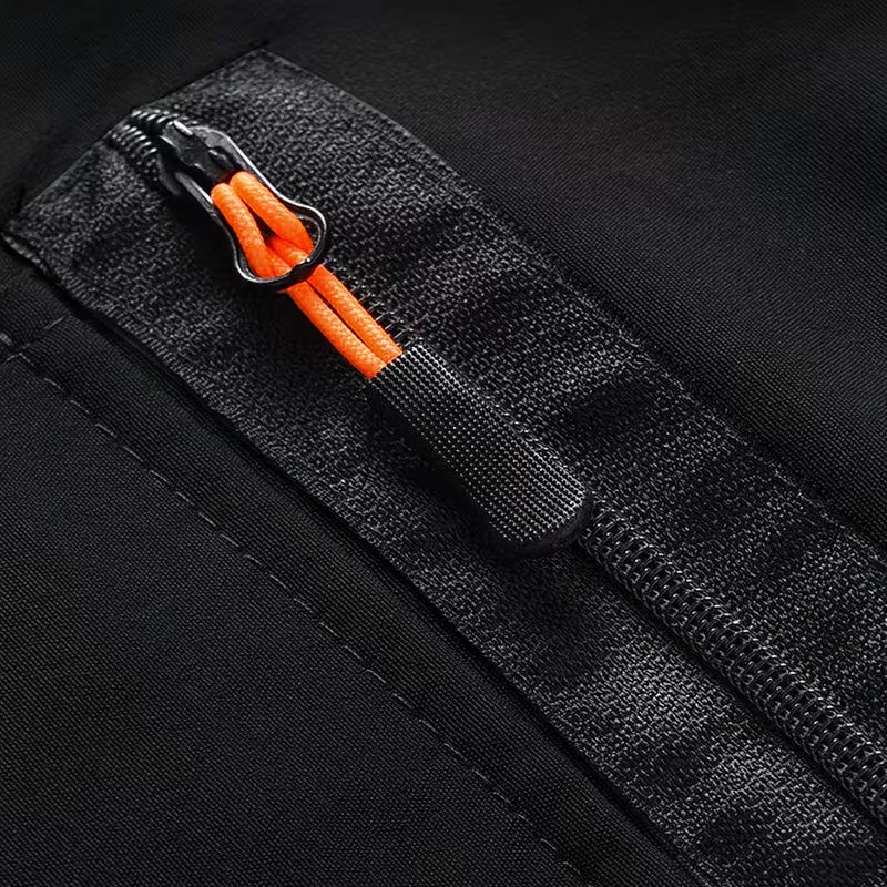 Men's Elastic Waist Cargo Shorts, Summer Breathable Multi-Pocket Casual Shorts for Outdoor & Daily