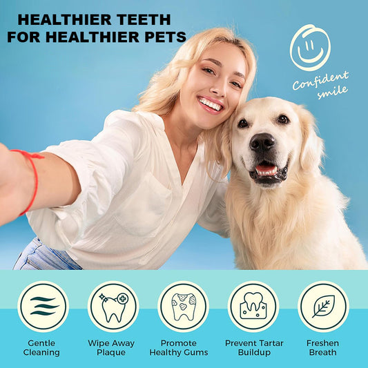 Pet Dental Finger Wipes
