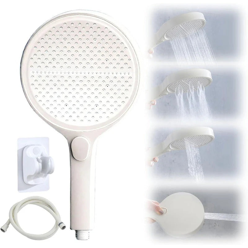 Premium 150mm Air Boost Shower Head - High Pressure Hand Shower with 1.5m Hose & Bracket