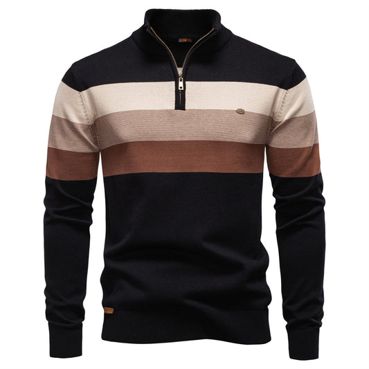 Quarter Zip Stand Collar Men’s Pullover