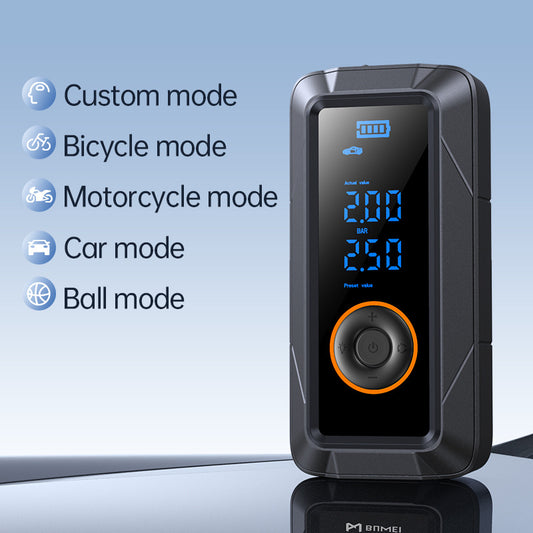 Mini Portable Digital Car Tire Inflator - Large Screen Fast Inflation