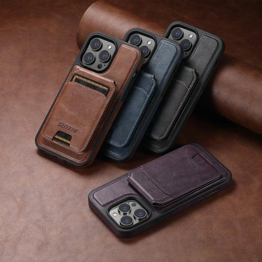 Suitable for iPhone 12/13/14/15/16 Series 2-in-1 MagSafe Magnetic Wireless Charging Card Holder Mobile Phone Case