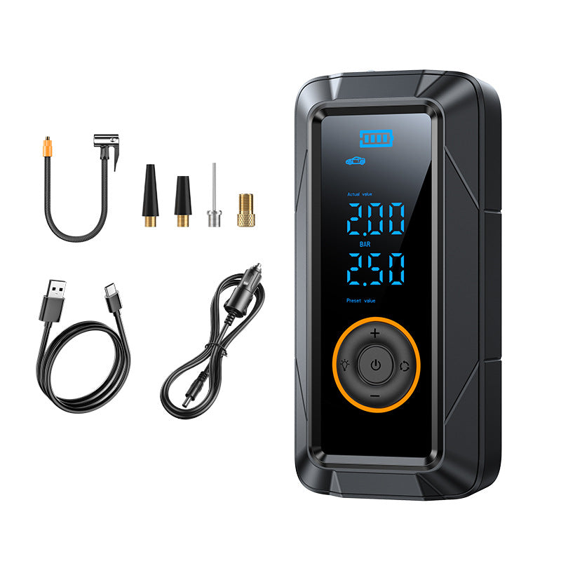 Mini Portable Digital Car Tire Inflator - Large Screen Fast Inflation