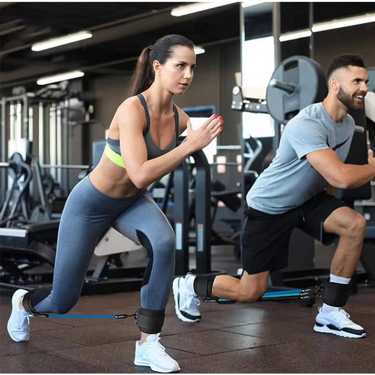 Ankle Fitness Belt(3pcs:10, 20, 30LB Each with One Pair of Ankle Strap)