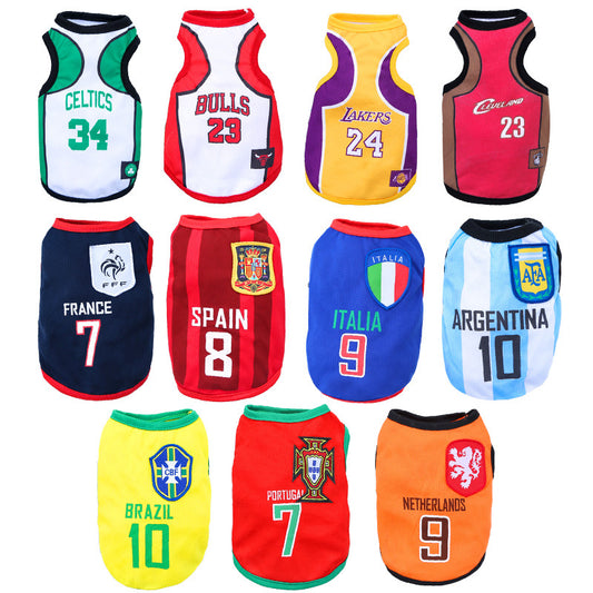 Dog Fan Jerseys (Soccer & Basketball Teams)