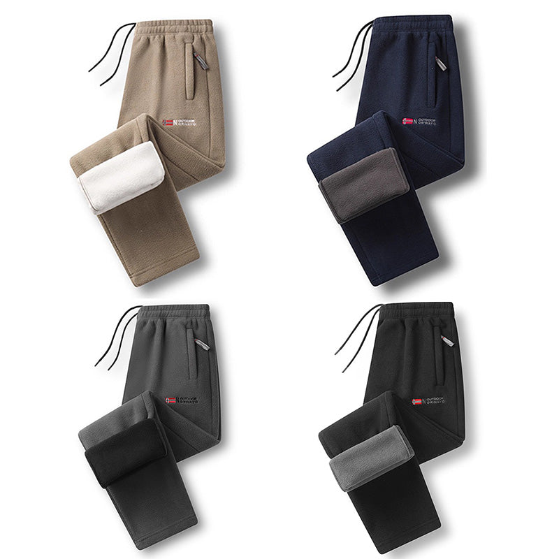 Unisex Fleece-Lined Straight-Leg Pants