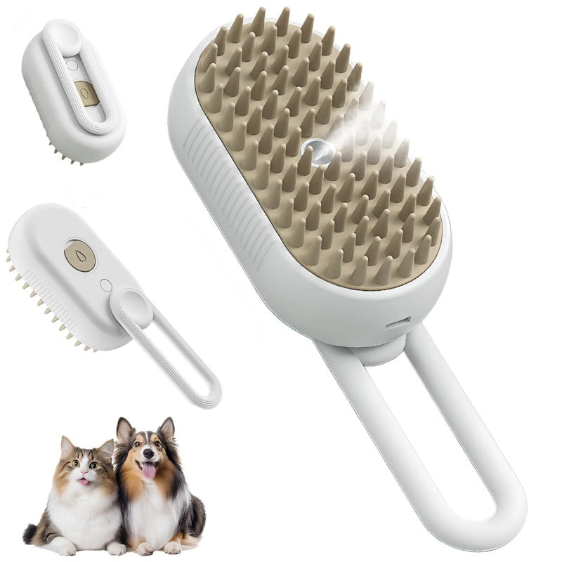 Quick & Easy Steamy Pet Hair Remover Grooming Comb