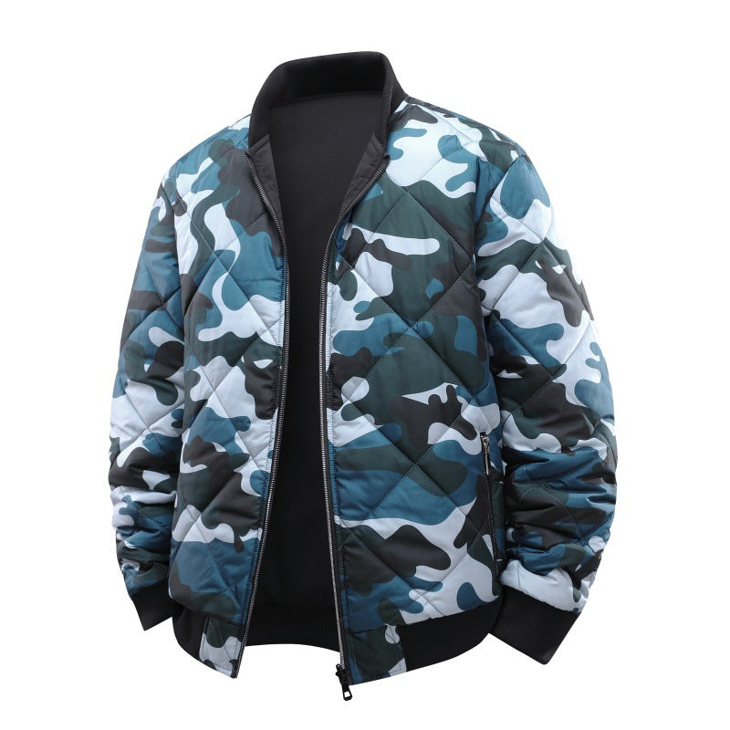 Men's Reversible Camo Padded Bomber Jacket