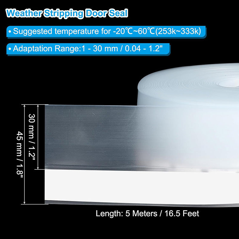 Weather Stripping Door Seal Strip (5M/16.4FT)