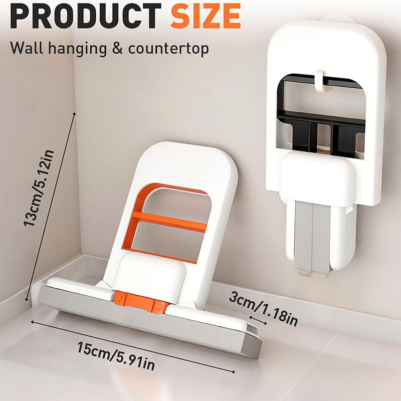 Mini Foldable Desktop Mop – Wet & Dry Portable Cleaning Tool (1 Pack + 2 Sponge Heads)