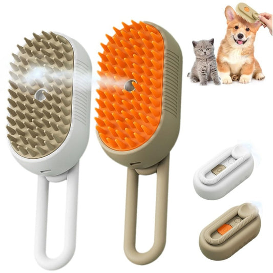 Quick & Easy Steamy Pet Hair Remover Grooming Comb