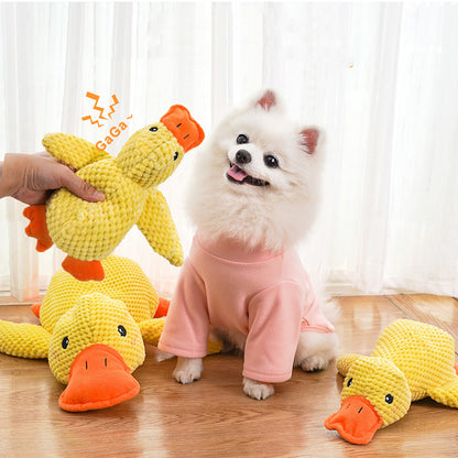 Quacking Duck Dog Toy - Upgraded Calming Soft Plush Stuffed Toy for Anxiety Relief