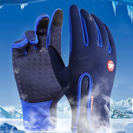 Winter Outdoor Gloves - Cycling/Skiing/Hiking, Warm Fleece, Water-Resistant, Upgraded 3-Finger Touchscreen