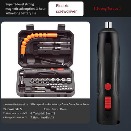 Handheld Li-Ion Pen-Style Electric Drill Set - Cordless Multifunctional Screwdriver Kit for Home Use