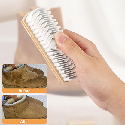 Soft Bristle Suede Brush - Gentle Deep Cleaning Tool for Suede & Nubuck Shoes, Bags & Accessories