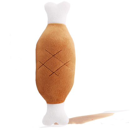 Squeaky Chicken Leg/Carrot Dog Chew Toy