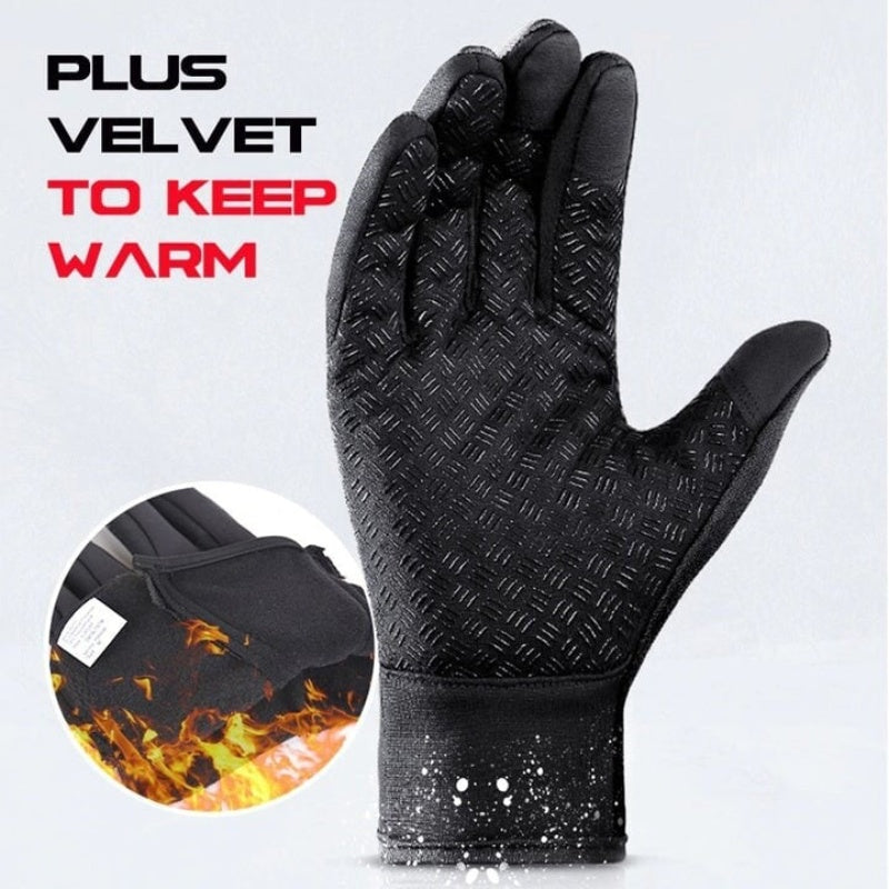 Winter Outdoor Gloves - Cycling/Skiing/Hiking, Warm Fleece, Water-Resistant, Upgraded 3-Finger Touchscreen