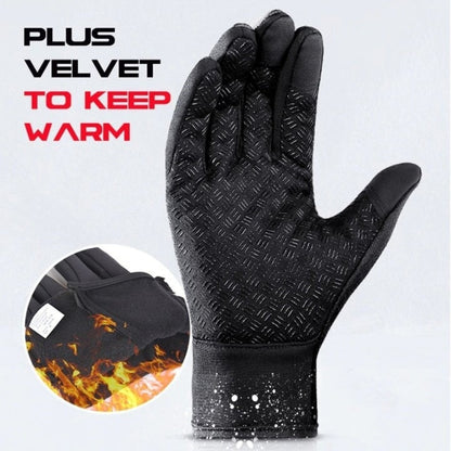 Winter Outdoor Gloves - Cycling/Skiing/Hiking, Warm Fleece, Water-Resistant, Upgraded 3-Finger Touchscreen