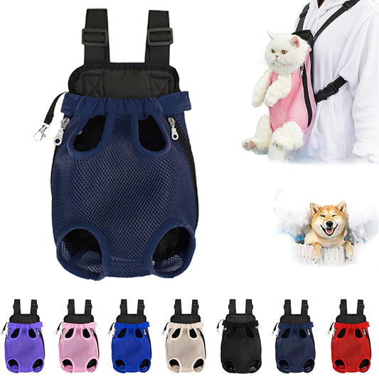 Pet Comfort Carrier Backpack- Adjustable Hands-Free Travel Bag for Cats & Dogs