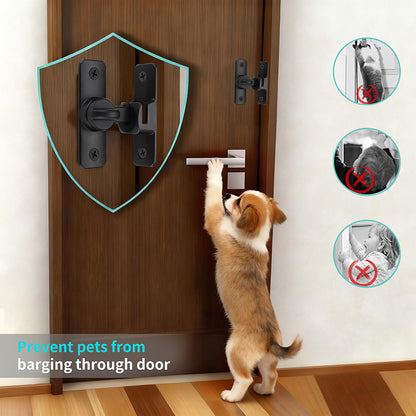 90/180 Degree Flip Barn Door Lock-Heavy-Duty Privacy & Security Latch for Doors, Cabinets & Gates