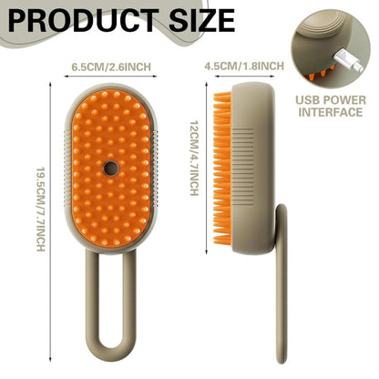 Quick & Easy Steamy Pet Hair Remover Grooming Comb
