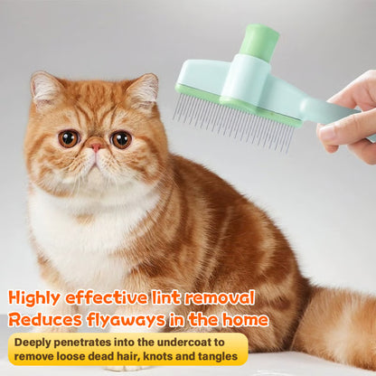 Self-Cleaning Pet Flea Comb & Grooming Brush