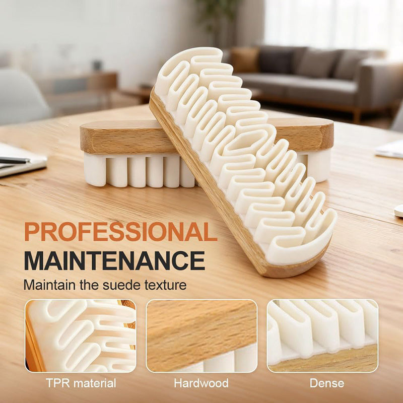 Soft Bristle Suede Brush - Gentle Deep Cleaning Tool for Suede & Nubuck Shoes, Bags & Accessories