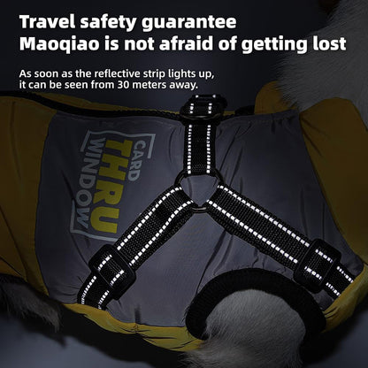 Graphene-Lined Dog Winter Vest – Waterproof, Lightweight & Adjustable Harness Design
