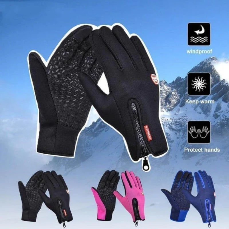 Winter Outdoor Gloves - Cycling/Skiing/Hiking, Warm Fleece, Water-Resistant, Upgraded 3-Finger Touchscreen