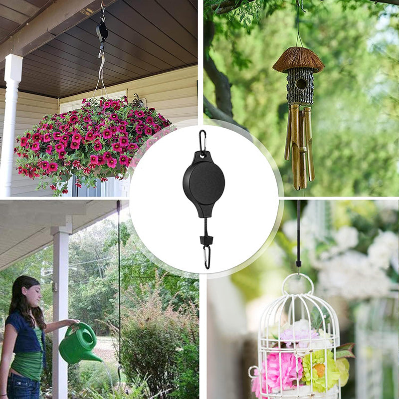 Plant Pulley Set for Garden Baskets Pots, Birds Feeder