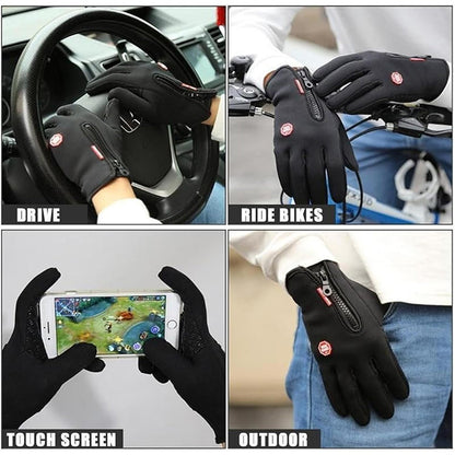 Winter Outdoor Gloves - Cycling/Skiing/Hiking, Warm Fleece, Water-Resistant, Upgraded 3-Finger Touchscreen