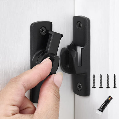 90/180 Degree Flip Barn Door Lock-Heavy-Duty Privacy & Security Latch for Doors, Cabinets & Gates