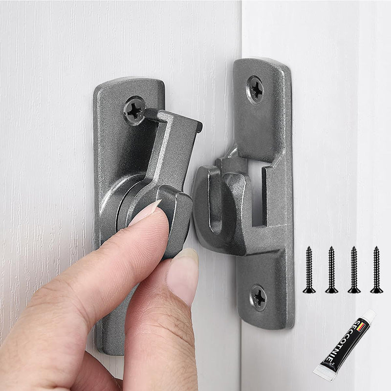 90/180 Degree Flip Barn Door Lock-Heavy-Duty Privacy & Security Latch for Doors, Cabinets & Gates