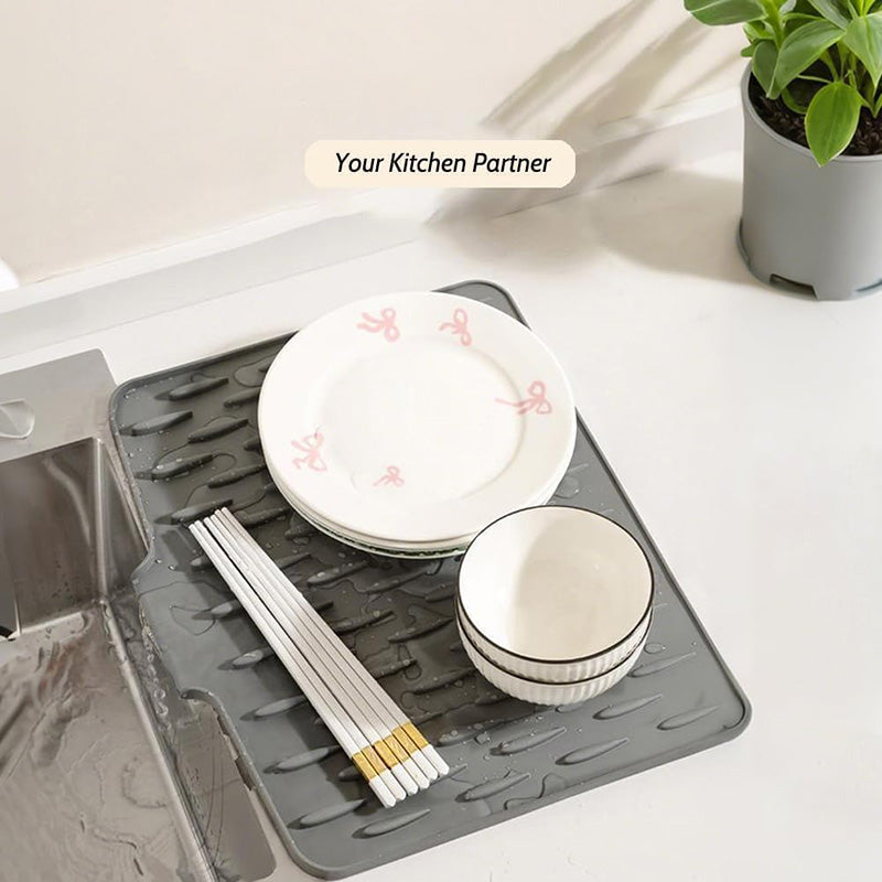 Silicone Quick-Dry Drain Mat for Kitchen