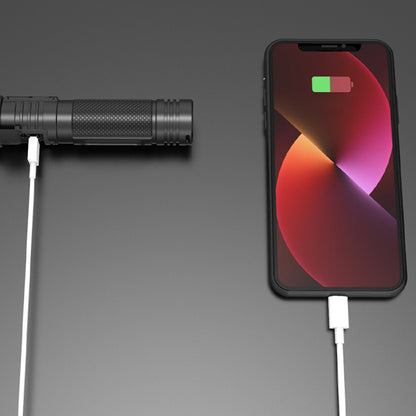 🔦 Digital Display Telescoping Zoom Flashlight