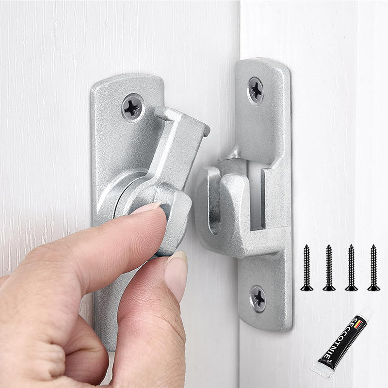 90/180 Degree Flip Barn Door Lock-Heavy-Duty Privacy & Security Latch for Doors, Cabinets & Gates