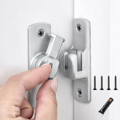 90/180 Degree Flip Barn Door Lock-Heavy-Duty Privacy & Security Latch for Doors, Cabinets & Gates