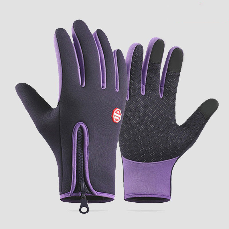 Winter Outdoor Gloves - Cycling/Skiing/Hiking, Warm Fleece, Water-Resistant, Upgraded 3-Finger Touchscreen