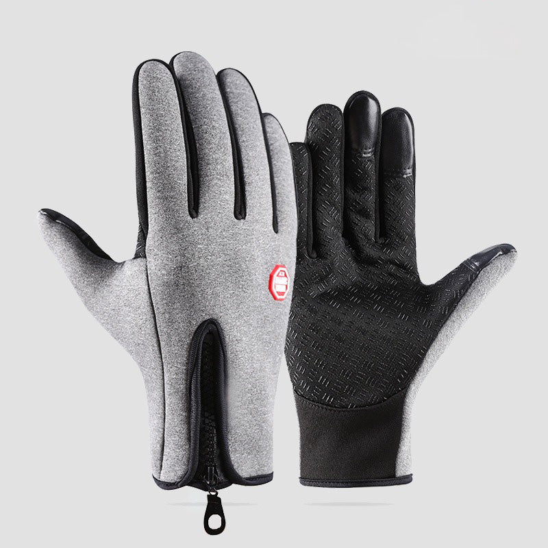 Winter Outdoor Gloves - Cycling/Skiing/Hiking, Warm Fleece, Water-Resistant, Upgraded 3-Finger Touchscreen