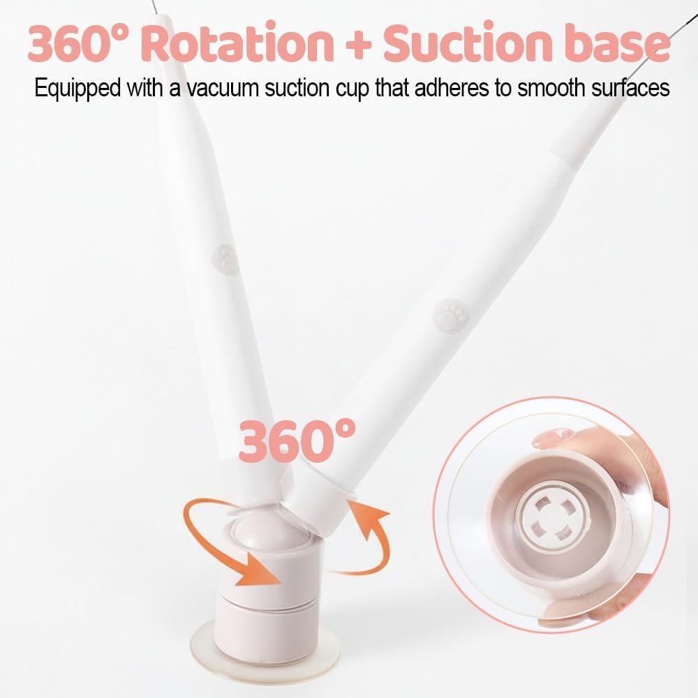 Rotating Butterfly Cat Toy with Suction Cup