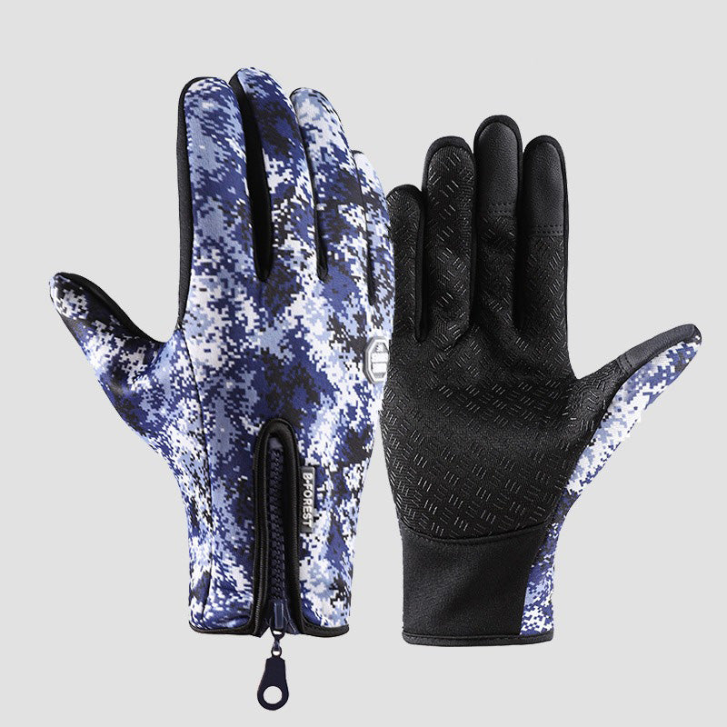 Winter Outdoor Gloves - Cycling/Skiing/Hiking, Warm Fleece, Water-Resistant, Upgraded 3-Finger Touchscreen