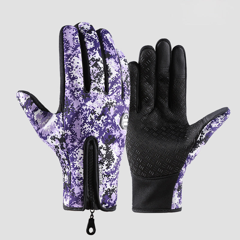 Winter Outdoor Gloves - Cycling/Skiing/Hiking, Warm Fleece, Water-Resistant, Upgraded 3-Finger Touchscreen