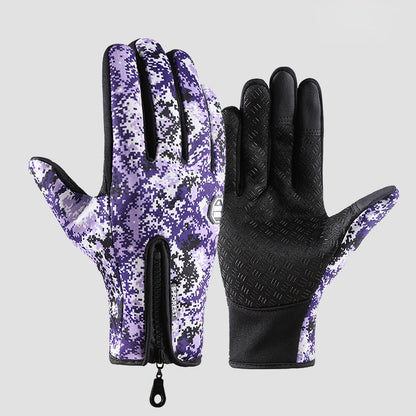 Winter Outdoor Gloves - Cycling/Skiing/Hiking, Warm Fleece, Water-Resistant, Upgraded 3-Finger Touchscreen