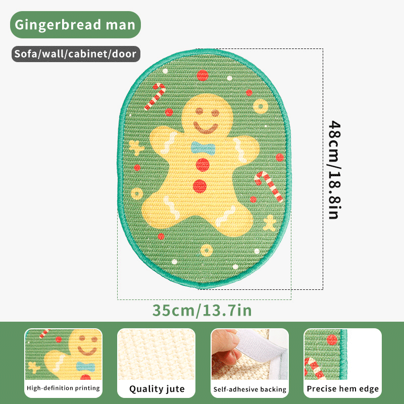 Festive Vibe Adhesive Sisal Cat Scratching Pad