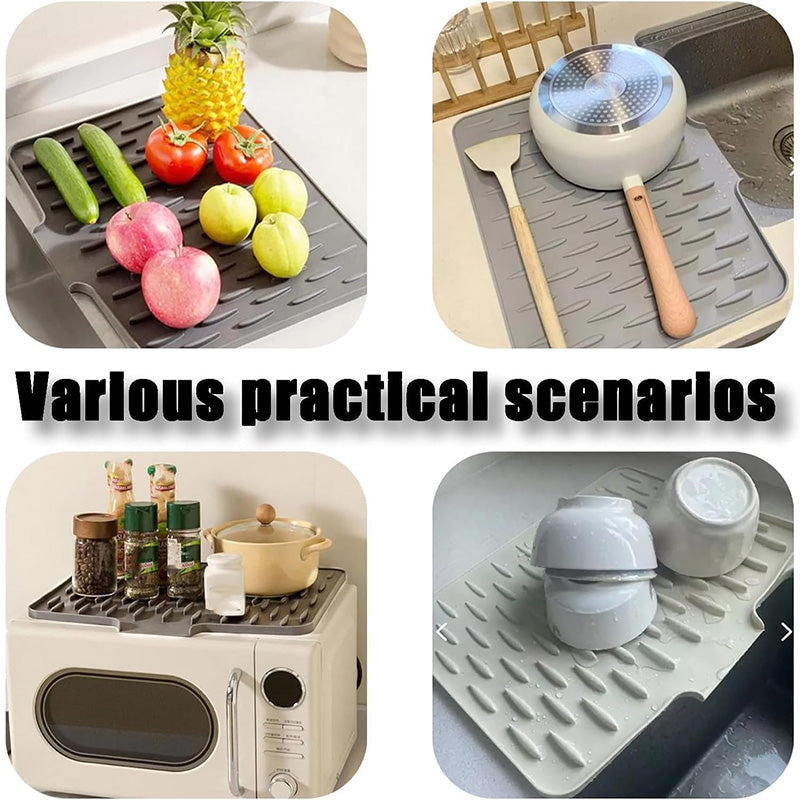 Silicone Quick-Dry Drain Mat for Kitchen