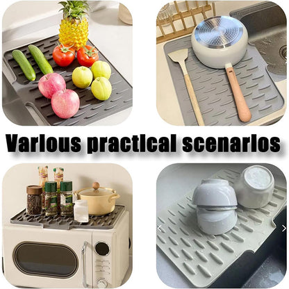 Silicone Quick-Dry Drain Mat for Kitchen