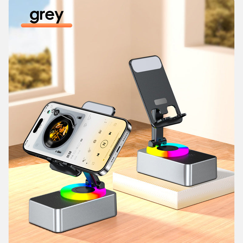 3-in-1 Foldable Phone Stand with Bluetooth Speaker & Built-in Power Bank